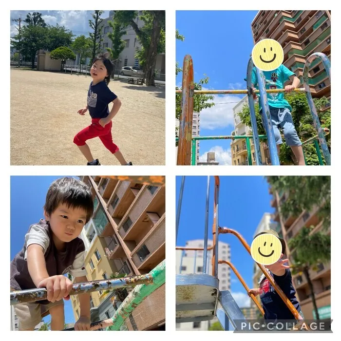 近隣の公園でのそとあそび